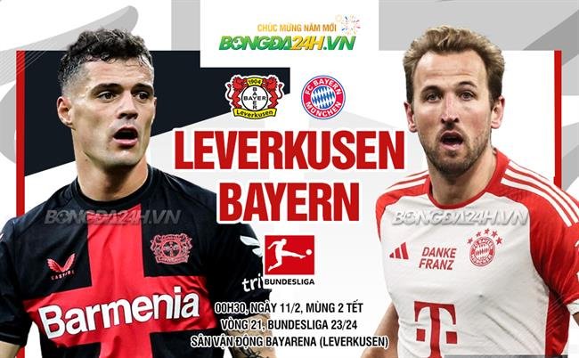 Trận đấu giữa Leverkusen và M’gladbach vào lúc 00h30 ngày 28/1